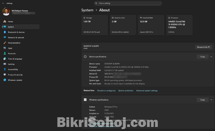 Lenovo slim 3i i5 10th Gen | 12GB RAM MX330 2GB